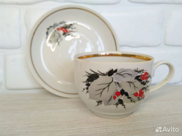 Чайная пара СССР. Советский фарфор. Посуда СССР