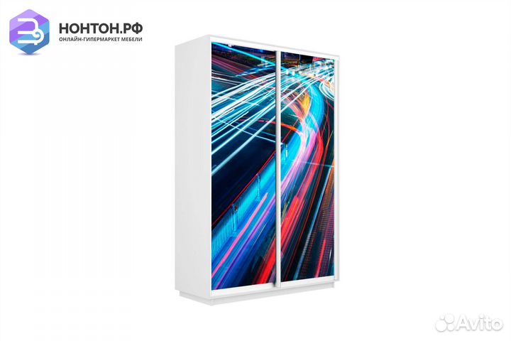 Шкаф-купе 2-х дверный Нонтон фото №1008 / белый сн