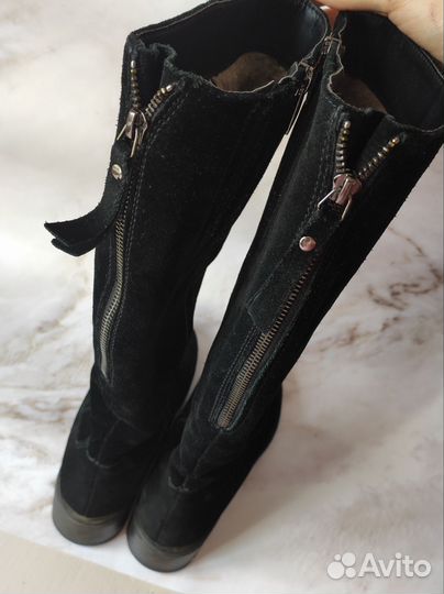 Сапоги женские зимние замша