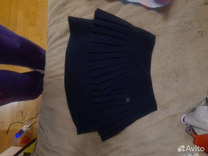 Юбка школьная 134 синяя