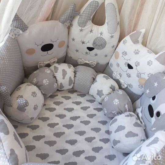 Бортики для детской кроватки новые