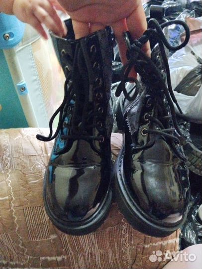 Сапоги лаковые для девочек 32