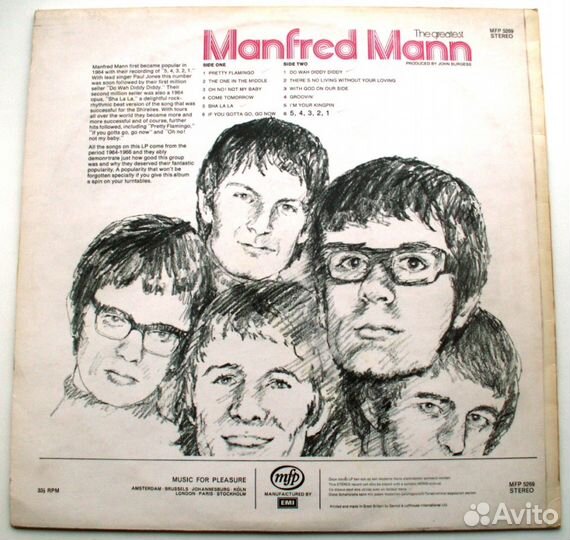 Manfred Mann-Greatest Hits 1st Press UK LP 1964