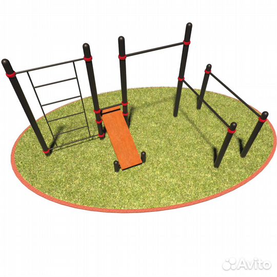 T-029 Турник, брусья, скамья, шведская стенка пл