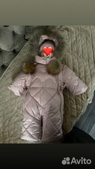Пуховик зиминий на малыша размер 74