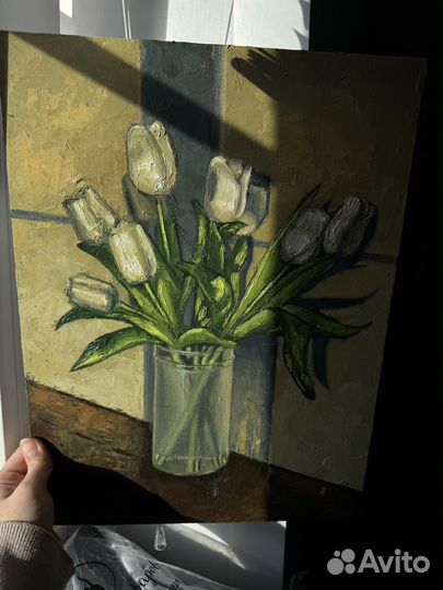 Тюльпаны картина маслом на холсте