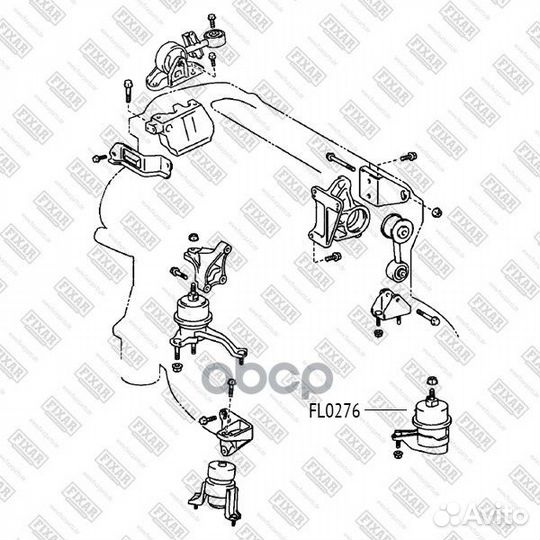 Опора кпп toyota camry 06- FL0276 fixar