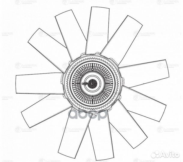 LVC 03029 муфта вязкостная в сборе с крыльчатк