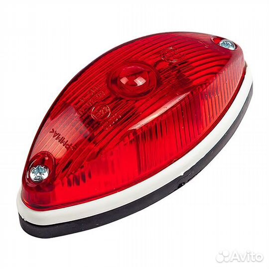 Фонарь габаритный прицепа гф2К красный, с лампой