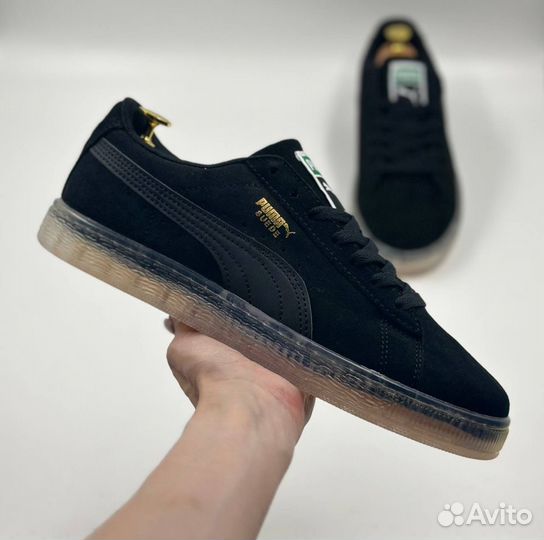 Кроссовки мужские Puma Suede черные летние