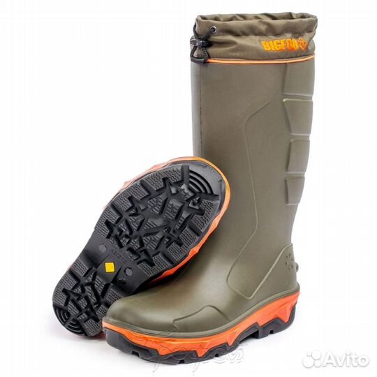 Сапоги Big Foot хаки с вкладным чулком