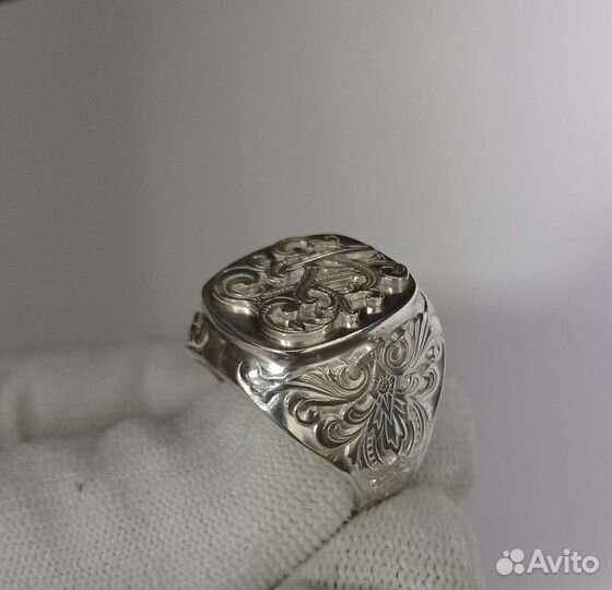 Мужская печатка серебро