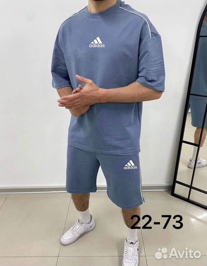 Мужской спортивный костюм Adidas летний с шортами