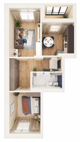 2-к. квартира, 63 м², 9/17 эт.