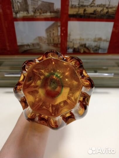 Ваза цветное стекло. лзхс СССР