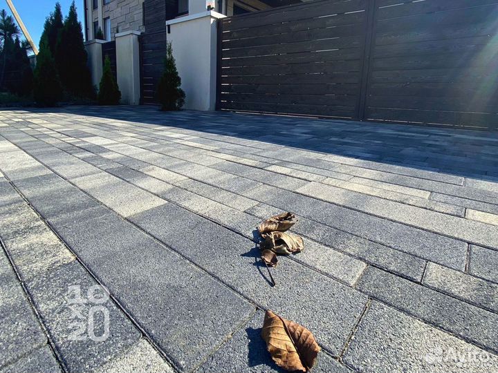 Тротуарная плитка, газонная решетка, бордюры