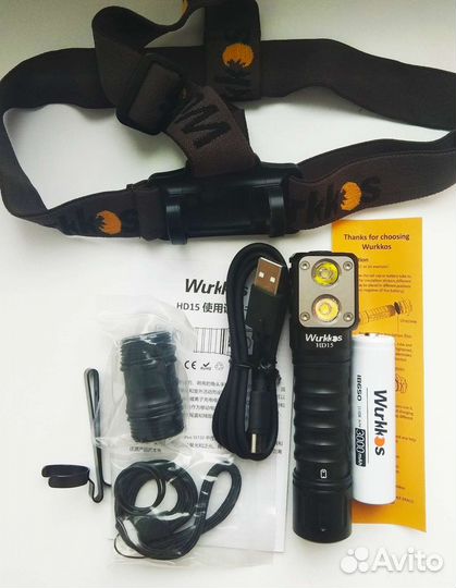 Фонарик налобный Wurkkos HD15
