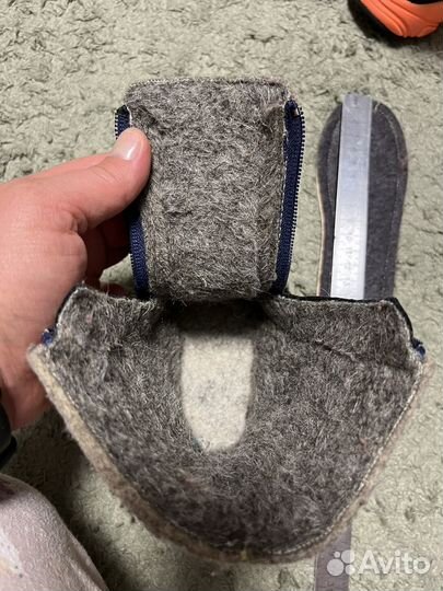 Валенки унтоваленки серые с якорем 25