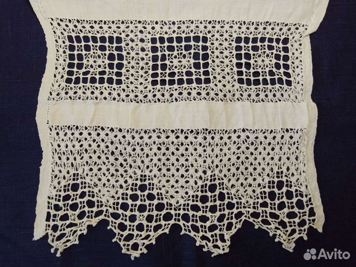 Старинное льняное полотенце Рушник вышитый