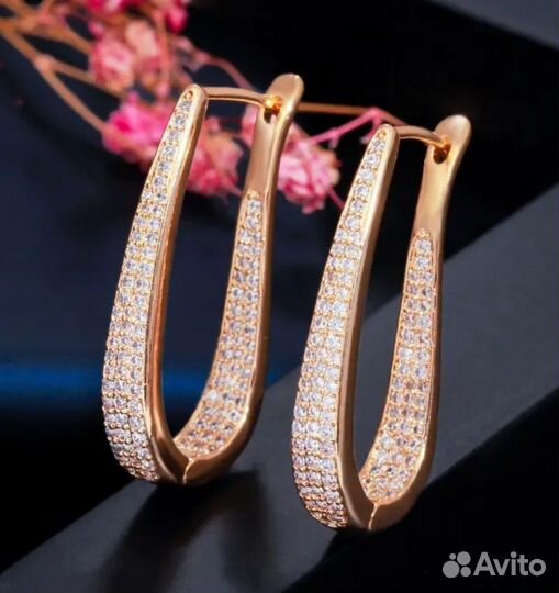 Серьги стильные серебро