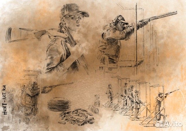 Охотничьи картины, графика