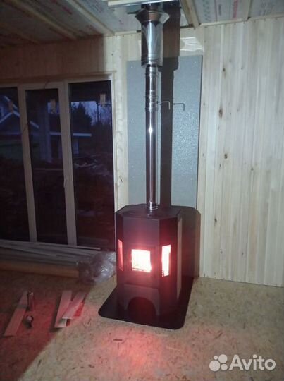 Печь камин на дровах