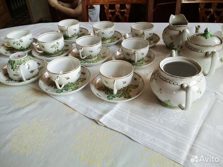Чайный антик сервиз Барбарис Вербилки на 9 персон