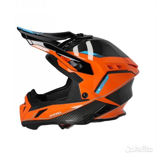 Новый Шлем Acerbis Steel Carbon orange 2024