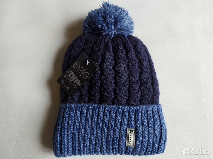 Шапка зимняя для мальчика 5-8 лет
