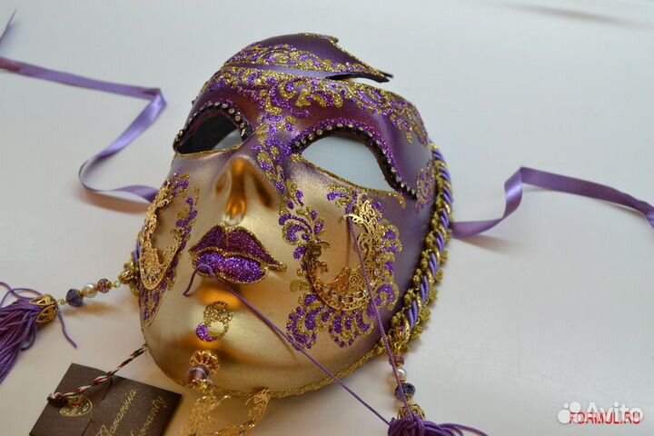 201805 Маска La gioia 606 Vedova metallo luna