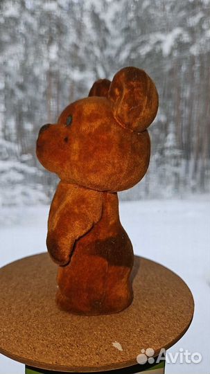 Олимпийский мишка СССР винтаж флок