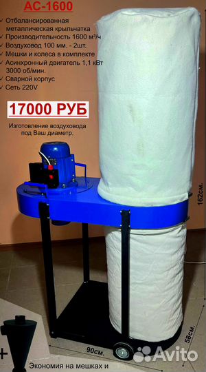 Стружкоотсос (аспирация, вытяжка, циклоны)