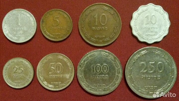 Монеты Израиля. Прута, Агора, Лиры, Шекели