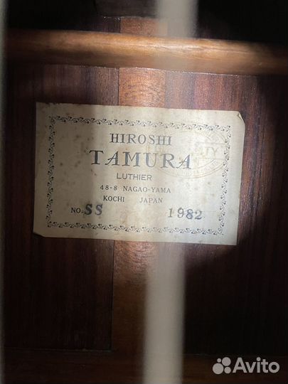 Мастеровая гитара Hiroshi Tamura №SS 1982 10 струн