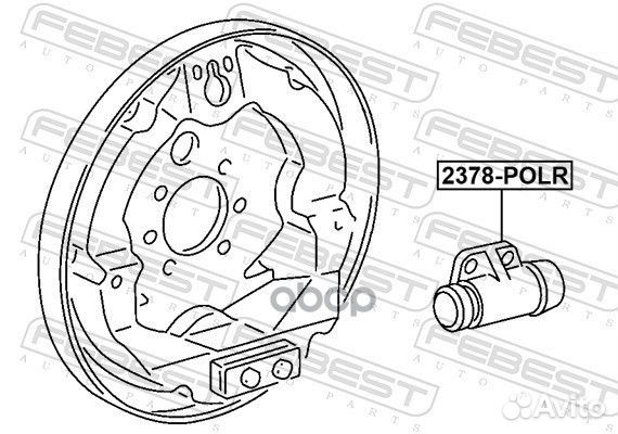 Цилиндр тормозной задний VAG/Febest/ 2378polr F