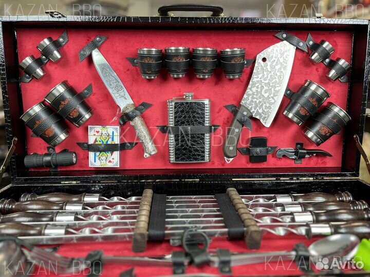 Большой набор шампуров в кейсе