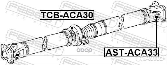 Подшипник подвесной карданного вала TCB-ACA30