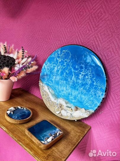 Картина из эпоксидной смолы море