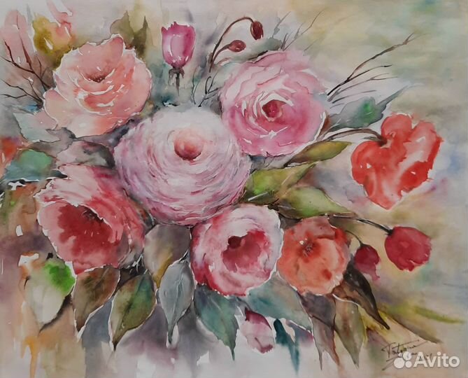 Картина акварелью 40х50, авторская работа