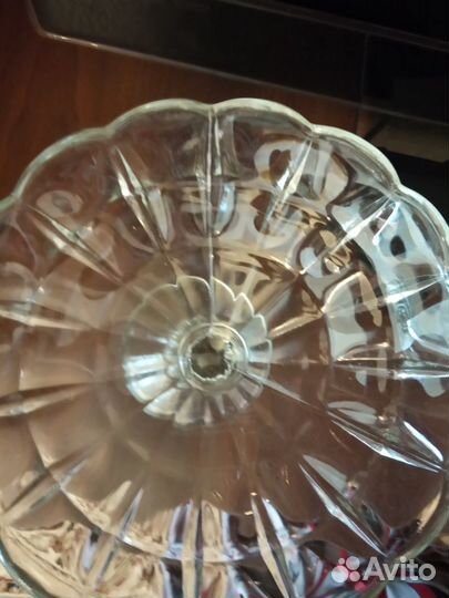 Ваза на ножке старое стекло штамп СССР