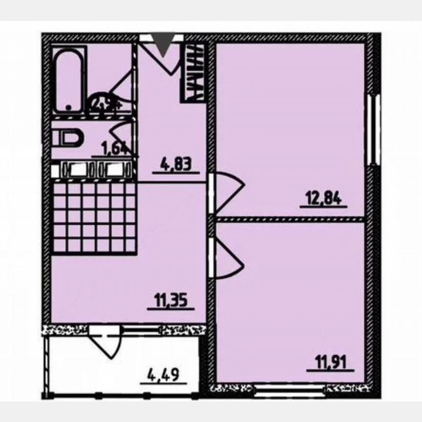 2-к. апартаменты, 50 м², 15/18 эт.