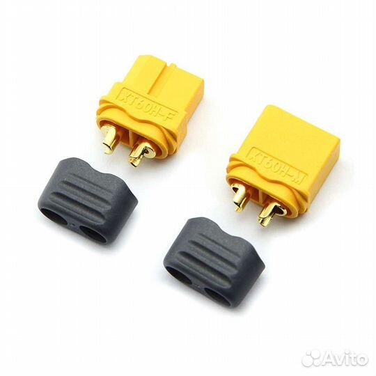 Разъем Amass XT60H мама-папа с колпачками