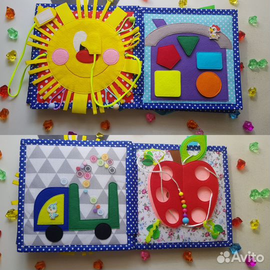 Развивающая книга из фетра
