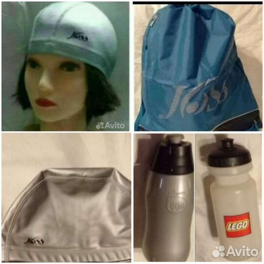 Аксессуары д/бассейна(шапки,рюкзачки,тапки)