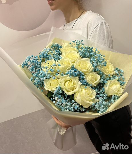 Розы букет живые цветы подарок