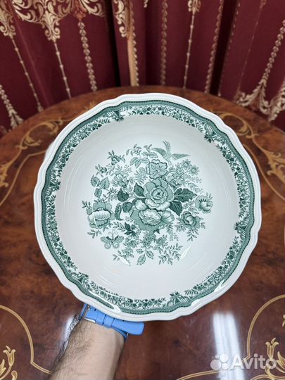 Круглый салатник от villeroy boch fasan знленый