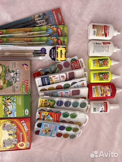 Краски клей канцтовары