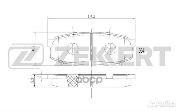 Колодки тормозные BS1230 Zekkert