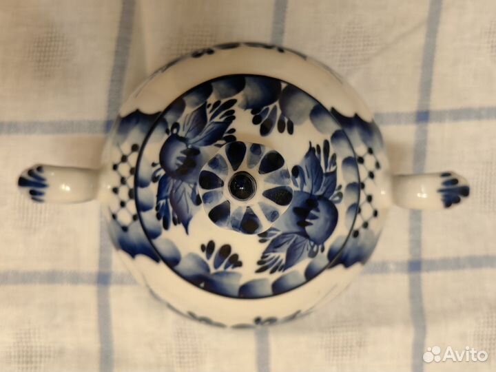 Сахарница новая гжель