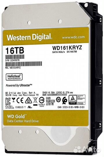 Hdd WD Gold 16tb